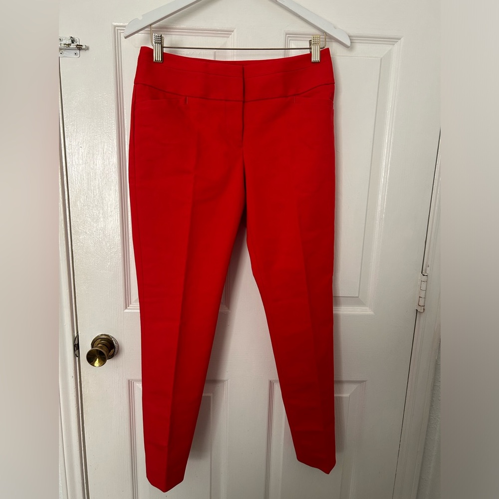 LOFT Bright Red Skinny Ponte Pants